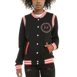 Twenty One Pilots Juniors Blurry Face Logo Varsity Jacket New 2XL